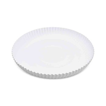 Preview: 50 Stk. runde weiße Pappteller Ø 26 cm – Imbissteller & Kuchenteller