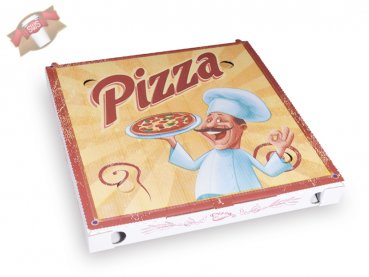 100 Stk. Pizzakartons aus Mikrowellpappe 30x30x3 cm