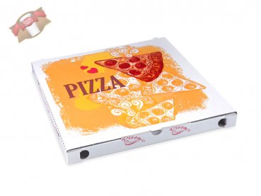 100 Stk. Pizzakartons aus Mikrowellpappe 34x34x3 cm weiß