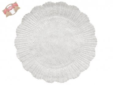 500 Stk. Plattenpapier Tortenunterlage Ø 21 cm weiß