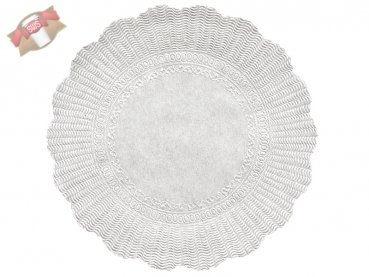 500 Stk. Plattenpapier Tortenunterlage Ø 28 cm weiß