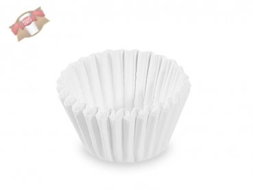1000 Stk. Gebäckkapseln Muffinförmchen weiß Ø 28x16 mm