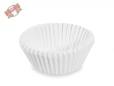 1000 Stk. Gebäckkapseln Muffinförmchen weiß Ø 40x24 mm