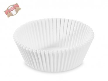 1000 Stk. Gebäckkapseln Muffinförmchen weiß Ø 60x27 mm