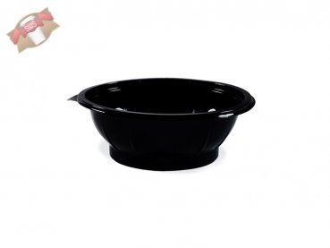 50 Stk. Salatschalen Salatbecher schwarz 600 ml PET
