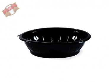 50 Stk. Salatschalen Salatteller 1000 ml schwarz PET
