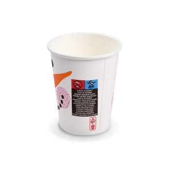 50 Stk. Kaffeebecher Coffee to go Pappbecher Becher 280 ml Größe M Schneemann