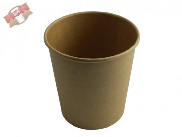 50 Stk. Papierbecher rund braun Eisbecher 750 ml