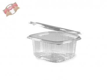 50 Stk. Klappschalen Salatschalen mit Deckel PET 500 ml