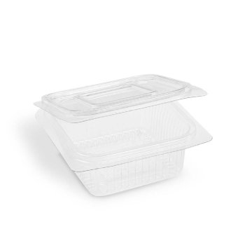 50 Stk. Klappschalen Salatschalen mit Deckel PET 250 ml