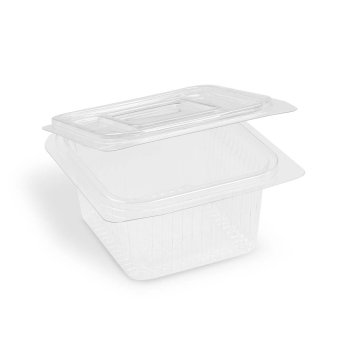 50 Stk. Klappschalen Salatschalen mit Deckel PET 375 ml