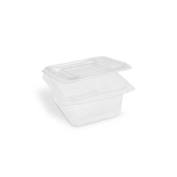 50 Stk. Klappschalen Salatschalen mit Deckel PET 500 ml