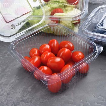 Preview: 50 Stk. Klappschalen Salatschalen mit Deckel PET 500 ml