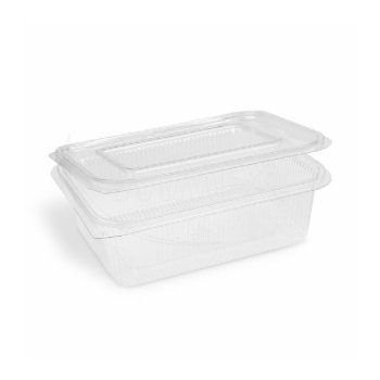 50 Stk. Klappschalen Salatschale mit Deckel PET 1500 ml