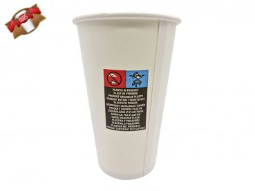 10 Stk. Pappbecher Kaffeebecher Hartpapierbecher 500 ml weiß