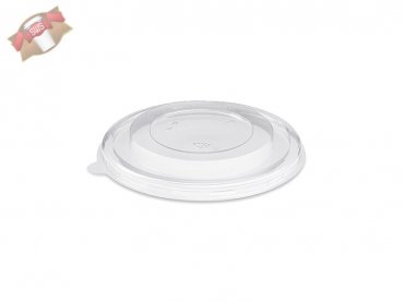 300 Stk. Salat Schalen To Go Kartonschalen 750 ml Ø 150 x 72 mm braun mit klarem Deckel