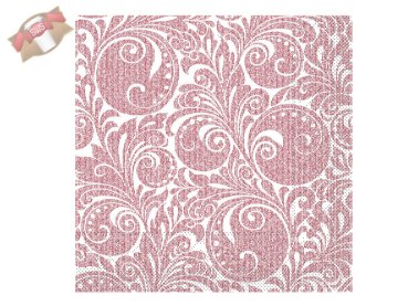 600 Stk. Weihnachts-Serviette 33 x 33cm 1/4 Falz 3lagig Motiv Jordan bordeaux