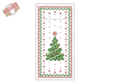 300 Stk. Bestecktaschen Servietten 40x40 cm Weihnachtsmotiv Gina rot-grün