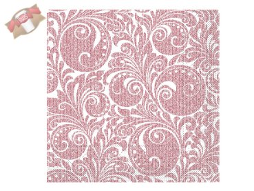 600 Stk. Weihnachts-Serviette 40 x 40cm 1/4 Falz 3lagig Motiv Jordan bordeaux
