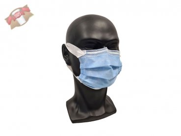 25 Stk. 3-lagig Mundschutz Maske für Kinder Hygienemaske Einweg blau