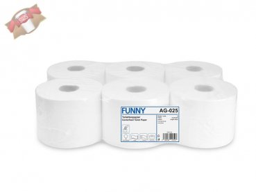 6 Rollen Toilettenpapier kernlos 2-lagig, 13,5x19 cm, Ø19,5 cm, hochweiß