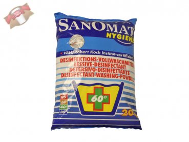 1 Sack Sanomat Desinfektionswaschmittel für alle Einsatzbereiche 20 kg