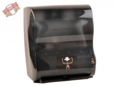 1 Handtuchrollenspender mit Sensor schwarz für Rollen 24-25 cm