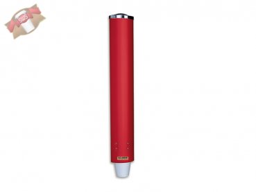 1 Stk. Becherspender für Papier  & Plastik Becher mit Ø 64-83 mm, rot