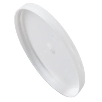 Preview: 4000 Stk. Deckel flach Ø 38 mm geschlossen PE weiß für Medizinbecher