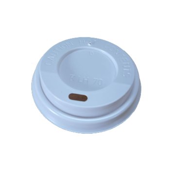 100 Stk. Coffee To Go Deckel Ø 70,3 mm PS weiß mit Trinköff