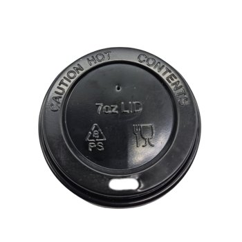 100 Stk. Coffee To Go Deckel Ø 73 mm PS schwarz mit Trinköffnung