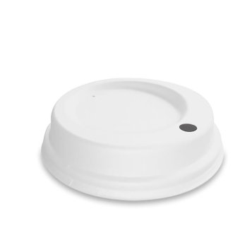 50 Stk. Coffee To Go Trinkdeckel Ø 80 mm Bagasse weiß