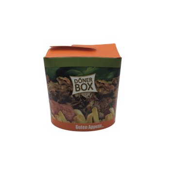 50 Stk. Faltboxen Dönerboxen Pommesboxen 16oz 500ml Neutralmotiv Döner Kebab Box