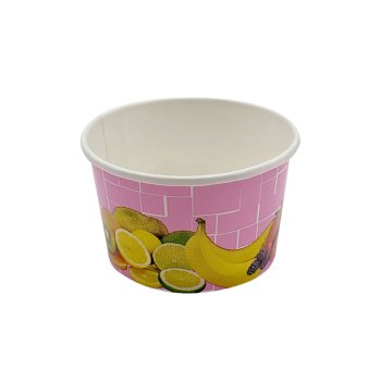 50 Stk. Eisbecher Hartpapierbecher 80 ml Früchte pink Ø 70 x 45 mm