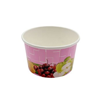 Preview: 50 Stk. Eisbecher Hartpapierbecher 80 ml Früchte pink Ø 70 x 45 mm