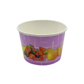 45 Stk. Eisbecher Hartpapierbecher 190 ml Früchte Lila Ø 85 x 55 mm