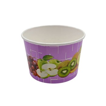 Preview: 45 Stk. Eisbecher Hartpapierbecher 190 ml Früchte Lila Ø 85 x 55 mm