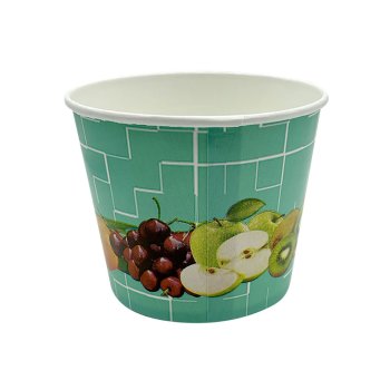 Preview: 45 Stk. Eisbecher Hartpapierbecher 450 ml Früchte Blau Ø 104 x 84 mm