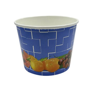 Preview: 50 Stk. Eisbecher Hartpapierbecher 500 ml Früchte Blau Ø 110 x 84 mm