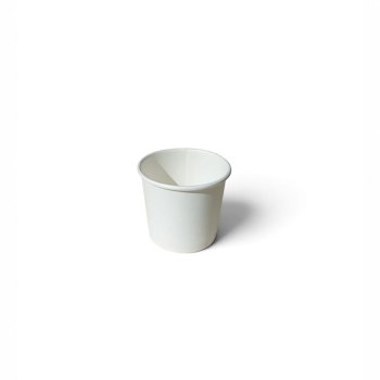 50 Stk. Becher 20 ml Ø 40 x 35 mm Hartpapier weiß für Deckel DL040