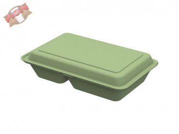 50 Stk. Mehrweg Menüboxen "ToGo" medium grün 157 x 246 x 61 mm