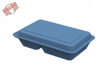50 Stk. Mehrweg Menüboxen "ToGo" medium blau 157 x 246 x 61 mm