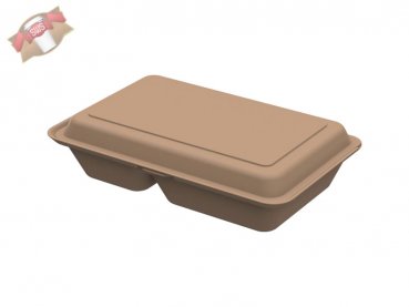 50 Stk. Mehrweg Menüboxen "ToGo" medium braun 157 x 246 x 61 mm