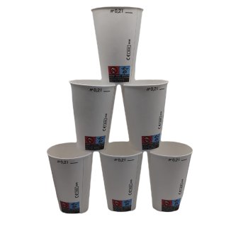 100 Stk. Mundspülbecher Hartpapier Mischbecher Labor 200 ml mit Einstrich