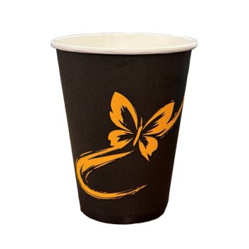50 Stk. Coffee To Go Latte-Macchiato-Becher New Butterfly 300ml 12oz Ø90x110 mm