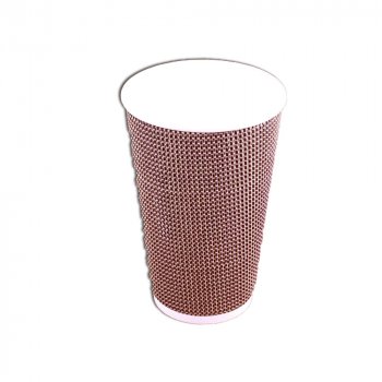 50 Stk. Coffee to go Kaffeebecher Ripple Cup 400 ml braun lila