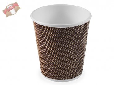 50 Stk. Coffee to go Kaffeebecher Ripple Cup 0,2 l. braun lila