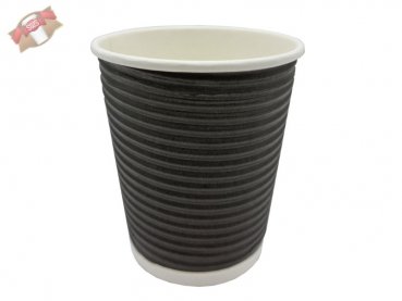 50 Stk. Coffee to Go Becher Ripple Cups 0,2 ltr. Hartpapier mit PE-Beschichtung