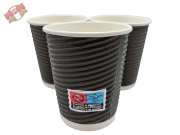 Preview: 50 Stk. Coffee to Go Becher Ripple Cups 0,2 ltr. Hartpapier mit PE-Beschichtung