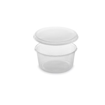 250 Stk. Rundbecher Feinkostbecher 250 ml mit Deckel Becher Gastro aus PP